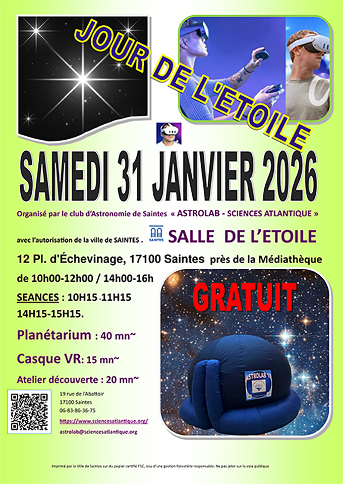 Animation Planétarium Salle de l'étoile Saintes